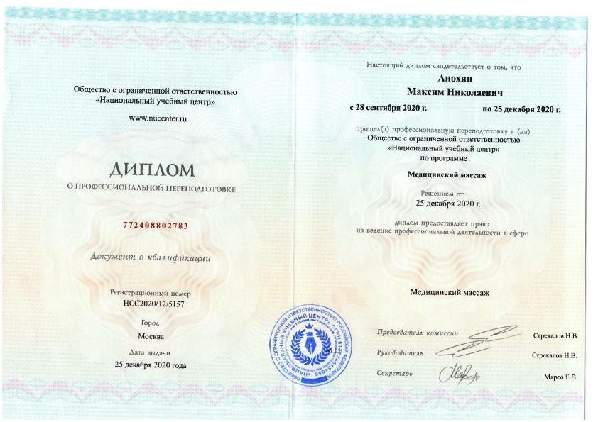 Анохин Максим Николаевич 